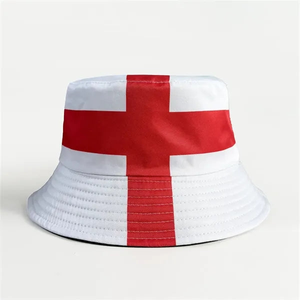 Country Flag Print Bucket Hat Summer Sun Fisherman Cap
