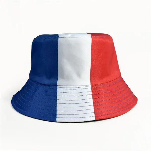 Country Flag Print Bucket Hat Summer Sun Fisherman Cap