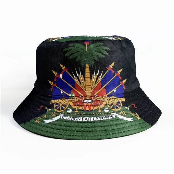 Country Flag Print Bucket Hat Summer Sun Fisherman Cap