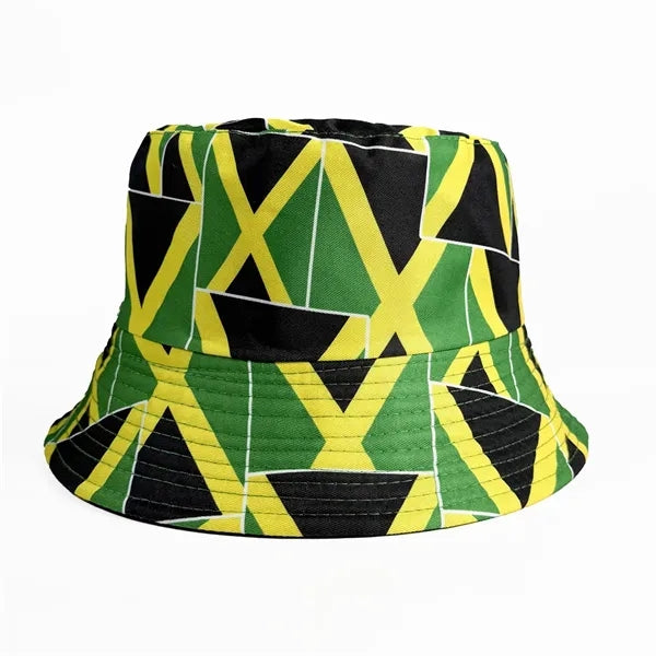 Country Flag Print Bucket Hat Summer Sun Fisherman Cap
