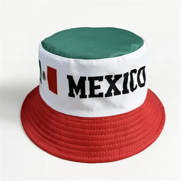 Country Flag Print Bucket Hat Summer Sun Fisherman Cap