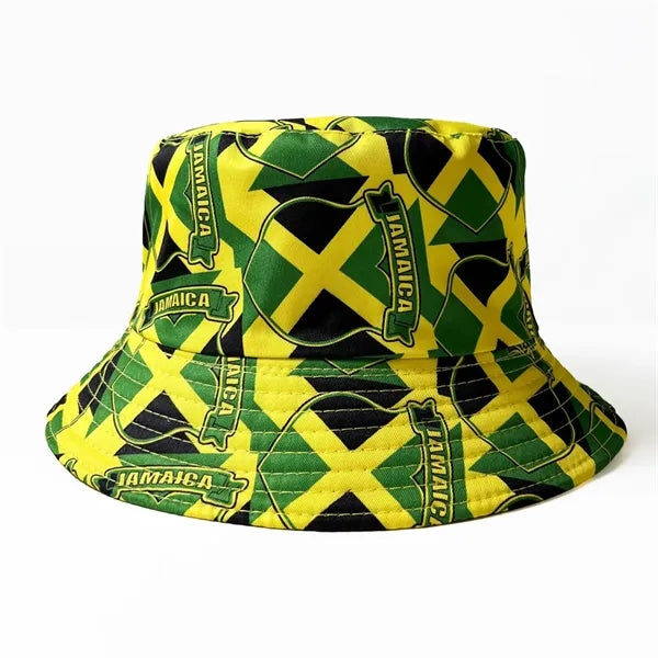 Country Flag Print Bucket Hat Summer Sun Fisherman Cap