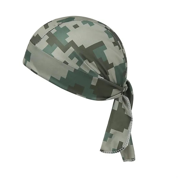 Camouflage Durag Headwrap Breathable Skull Cap Outdoor Use