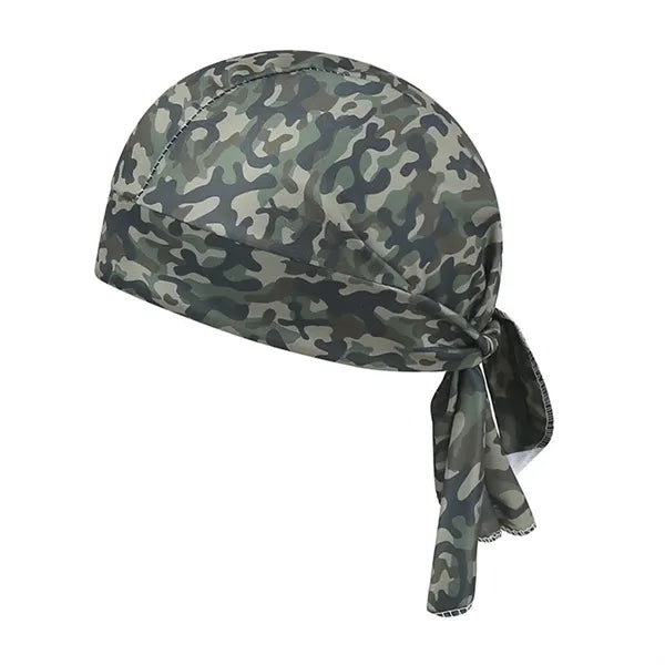 Camouflage Durag Headwrap Breathable Skull Cap Outdoor Use