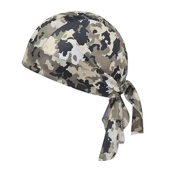 Camouflage Durag Headwrap Breathable Skull Cap Outdoor Use