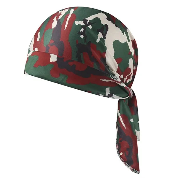 Camouflage Durag Headwrap Breathable Skull Cap Outdoor Use