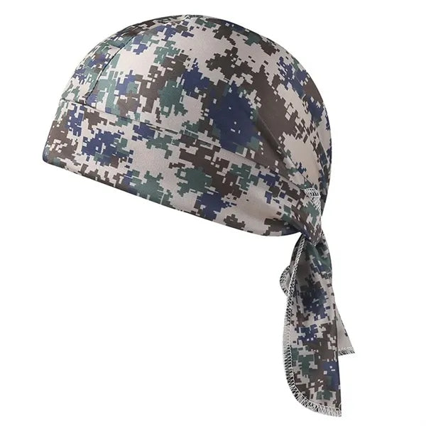 Camouflage Durag Headwrap Breathable Skull Cap Outdoor Use