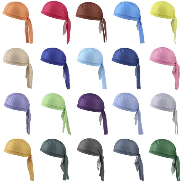 Solid Color Breathable Durag Headwrap Skull Cap for Outdoor