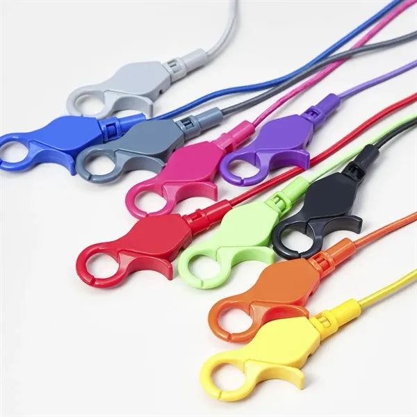 Elastic Bungee Coil Casino Card Lanyard With Lobster Claw