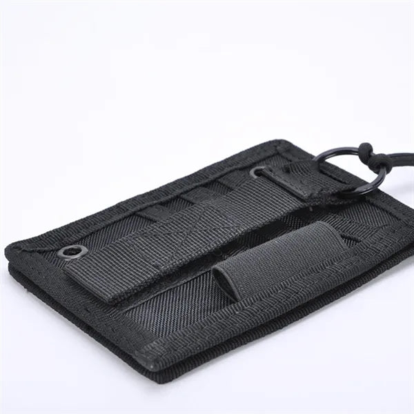 Tactical Nylon ID Badge Holder Wallet With Lanyard