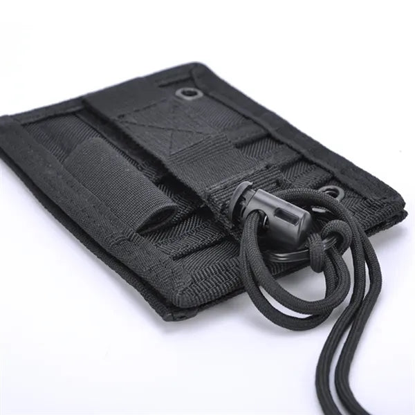 Tactical Nylon ID Badge Holder Wallet With Lanyard