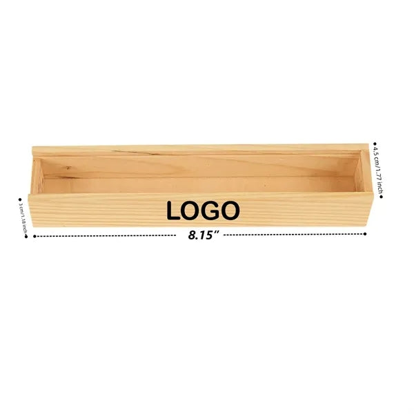 12 Pcs Colored Pencil Set In Wooden Ruler Box
