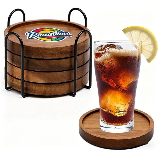 Wooden Coasters With Holder