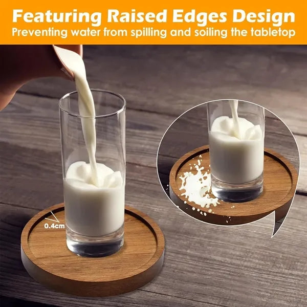 Wooden Coasters With Holder