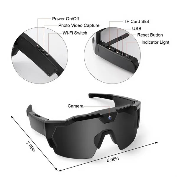 Sports Intelligence Camera Glasses