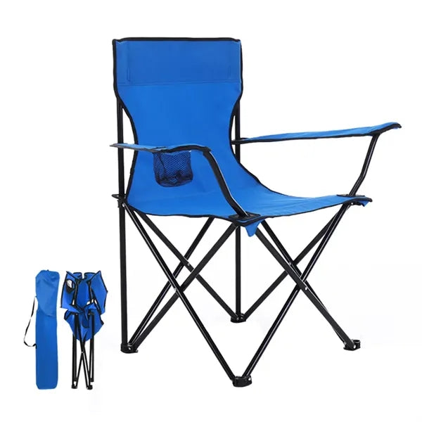 Portable Folding Camping Chair With Armrest Cup Holder