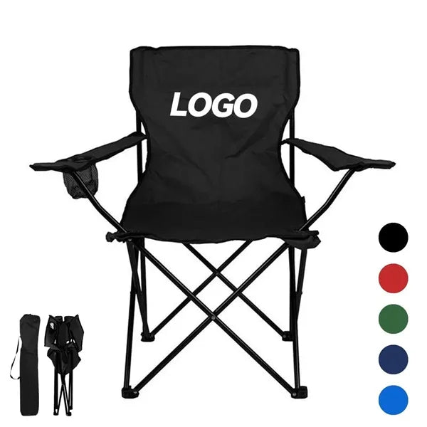 Portable Folding Camping Chair With Armrest Cup Holder