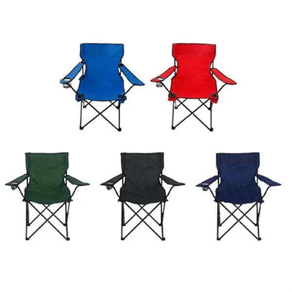 Portable Folding Camping Chair With Armrest Cup Holder