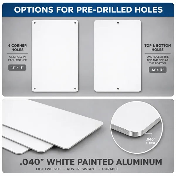 12x18 Custom Aluminum Signs