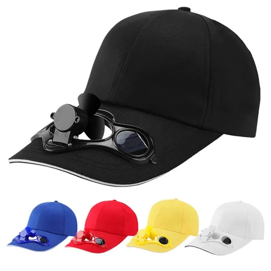 Solar Powered Fan Outdoor Cooling Baseball Cap Hat