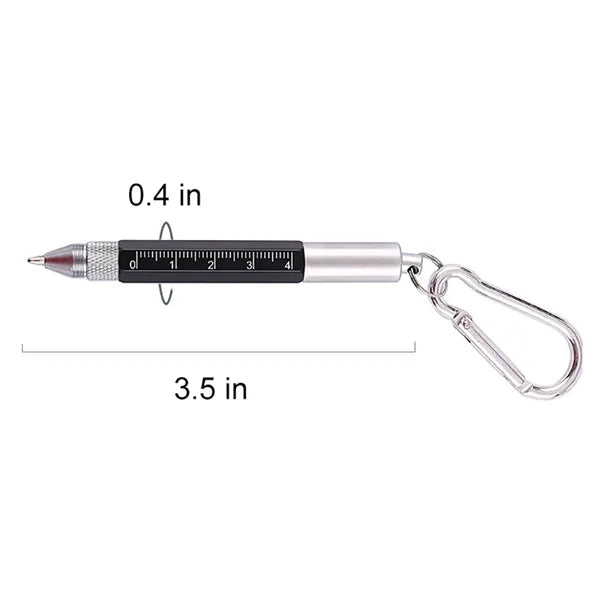6 In 1 Multi Function Tool Pen With Key Ring