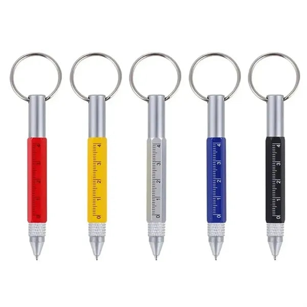 6 In 1 Multi Function Tool Pen With Key Ring