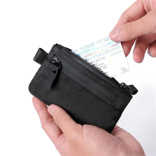 Wear Resistant RFID Blocking Zippered Wallet Pouch