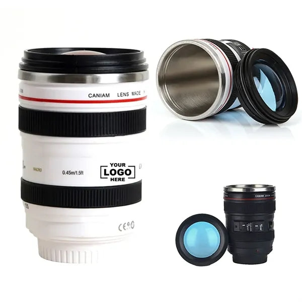 Camera Lens Coffee Mug Stainless Steel Travel Cup