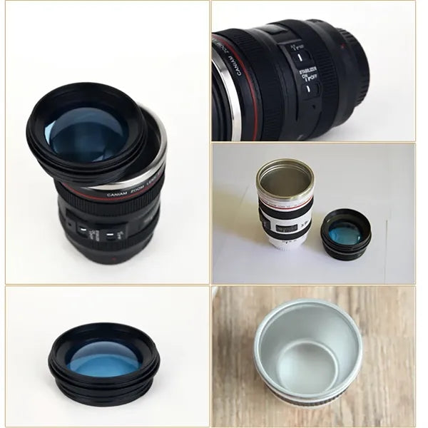 Camera Lens Coffee Mug Stainless Steel Travel Cup