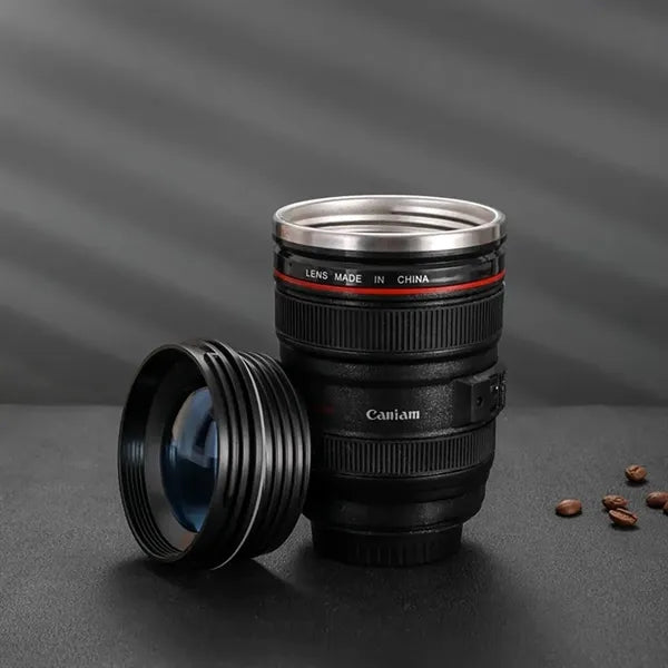 Camera Lens Coffee Mug Stainless Steel Travel Cup