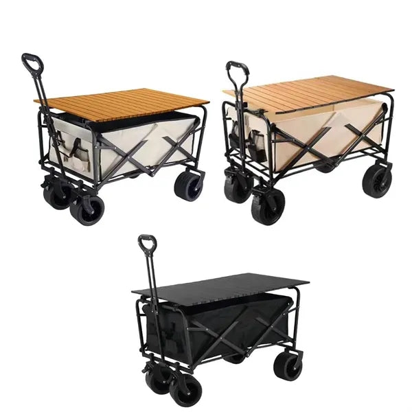 Foldable Outdoor Wagon Cart with Table