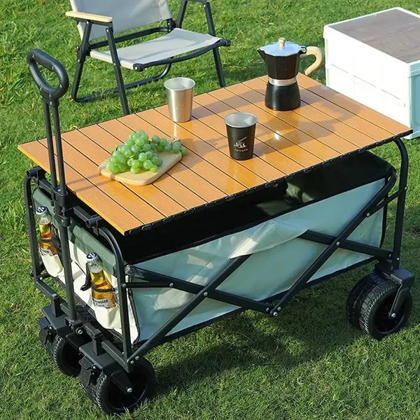 Foldable Outdoor Wagon Cart with Table
