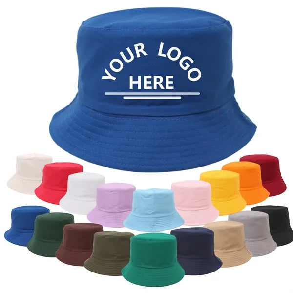 Bucket Hat Cotton Foldable Outdoor Sun Protection Cap