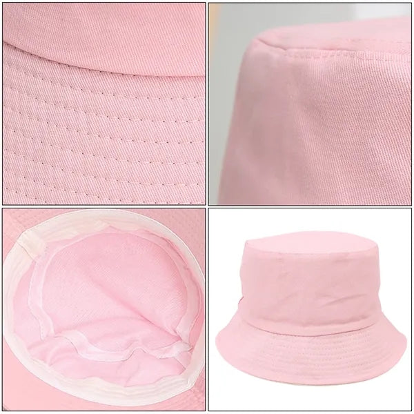 Bucket Hat Cotton Foldable Outdoor Sun Protection Cap