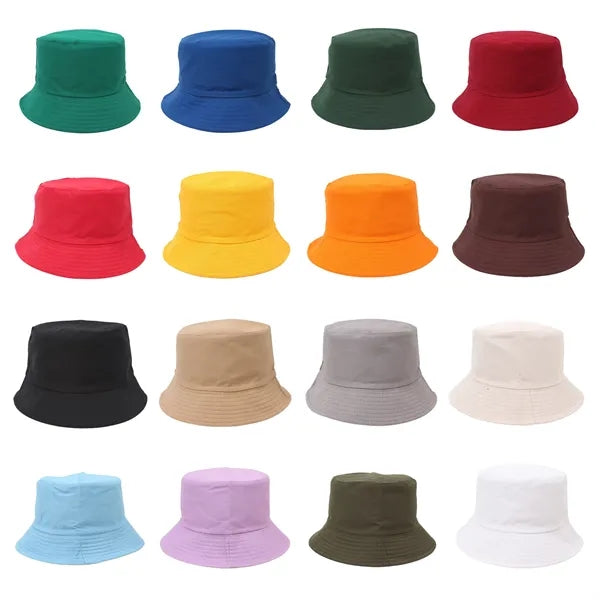 Bucket Hat Cotton Foldable Outdoor Sun Protection Cap