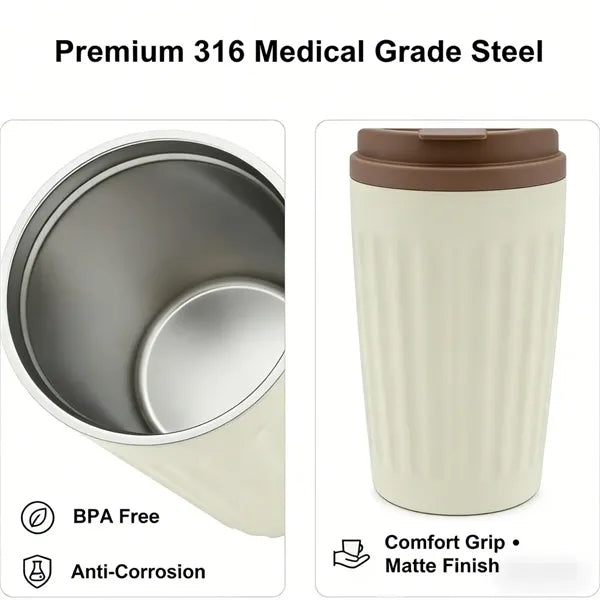 LED Temp Display 15oz Insulated Travel Coffee Mug