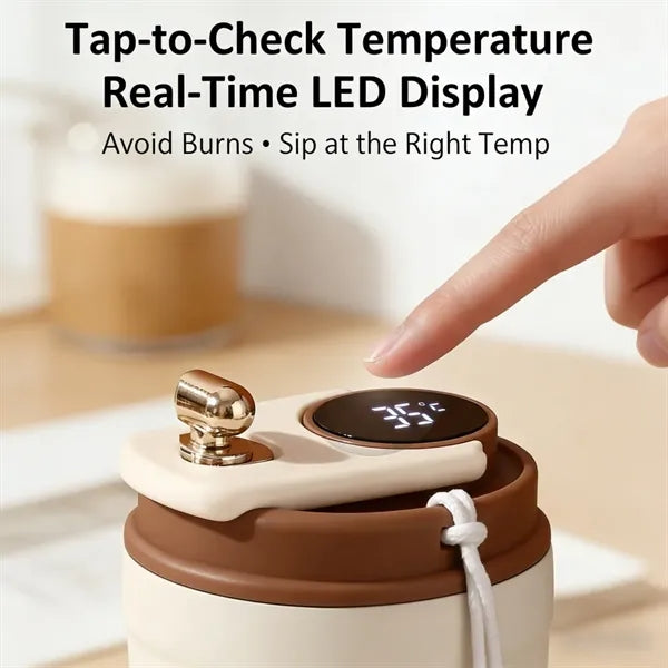 LED Temp Display 15oz Insulated Travel Coffee Mug