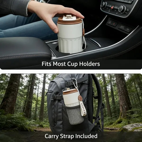 LED Temp Display 15oz Insulated Travel Coffee Mug