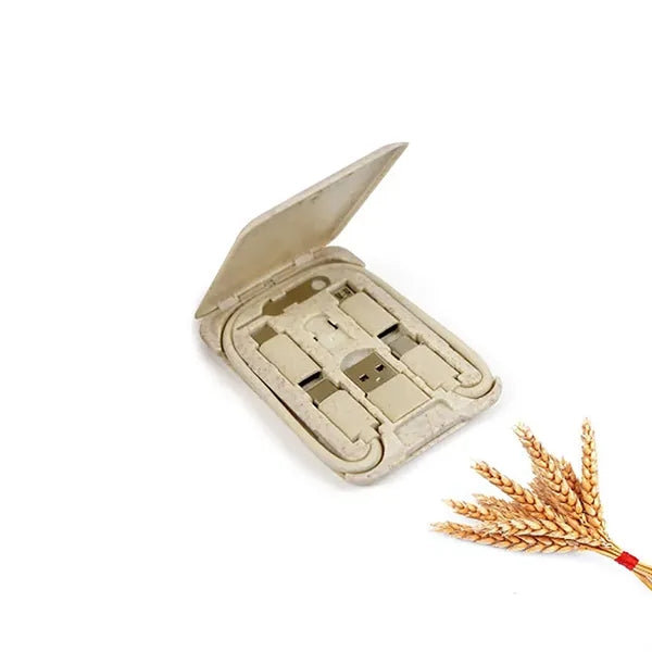 Eco-friendly charging cable organizer set with phone holder