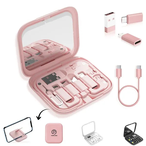 9-in-1 multi charging cable storage box for phones & devices
