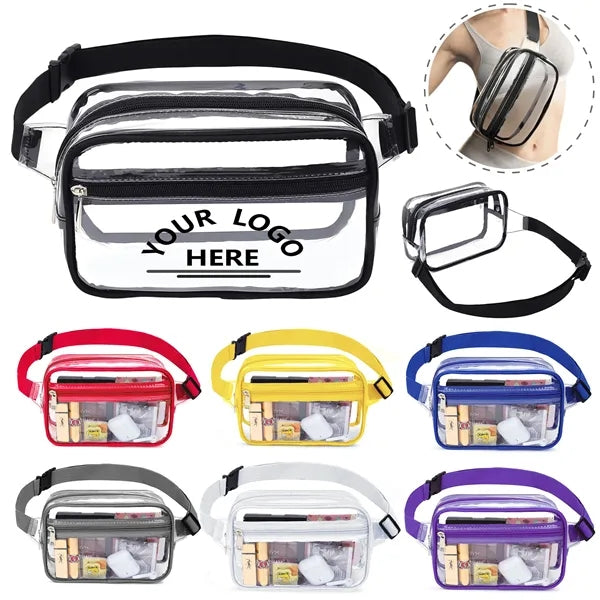 Clear PVC Waist Bag Stadium Approved Waterproof Fanny Pack