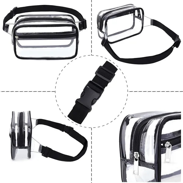 Clear PVC Waist Bag Stadium Approved Waterproof Fanny Pack