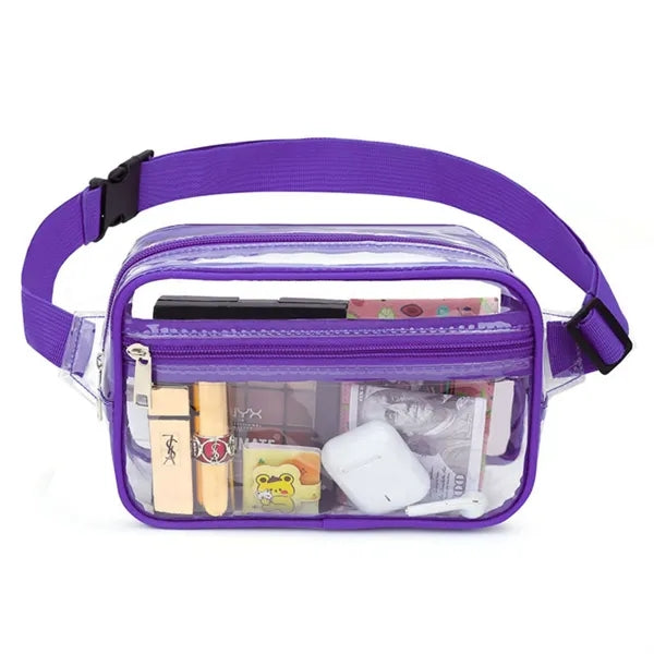 Clear PVC Waist Bag Stadium Approved Waterproof Fanny Pack