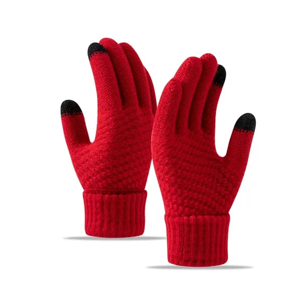Fleece Lined Thickened Knitted Touch Screen Gloves