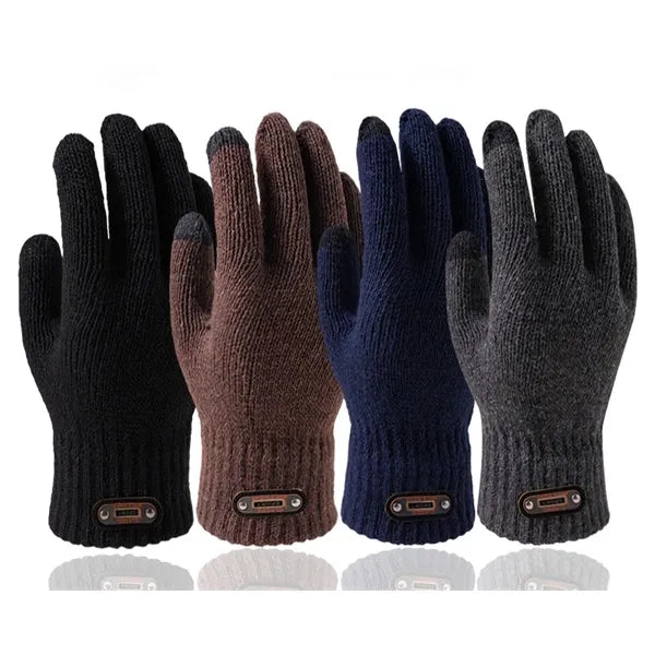 Winter Thickened Thermal Touch Screen Fleece Lined Knitted G