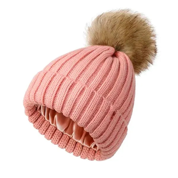 Knitted Beanie with Satin Lining