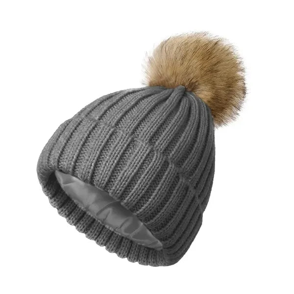 Knitted Beanie with Satin Lining