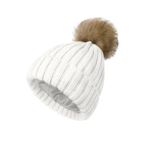 Knitted Beanie with Satin Lining