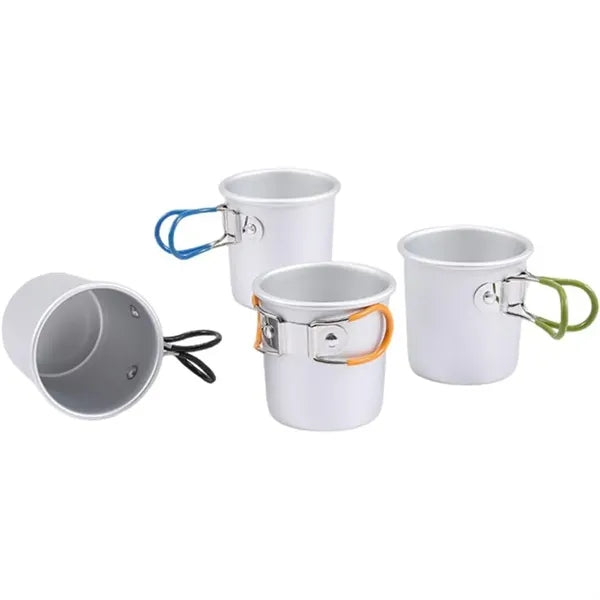Aluminum alloy outdoor camping cup that can be folded
