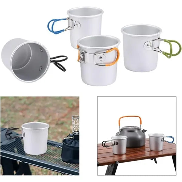 Aluminum alloy outdoor camping cup that can be folded